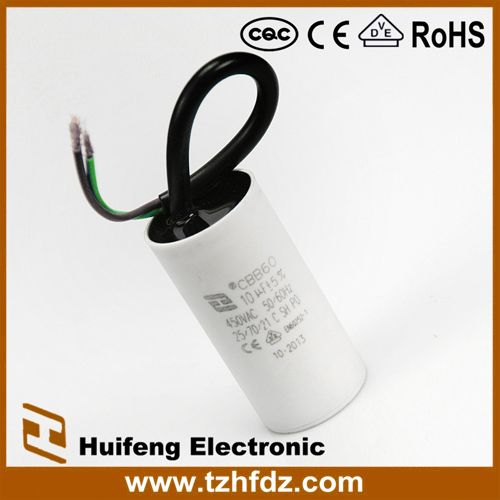 Cbb60 AC Motor Run Cable 450V 250V Film Capacitor