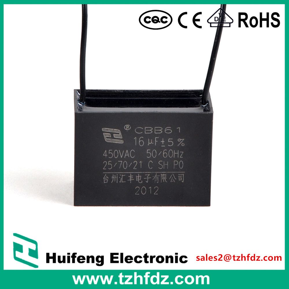 Cbb61 Fan Capacitor with Pin and Wire Series